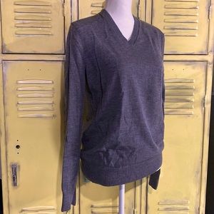 M - Banana Republic - Grey V neck pullover sweater